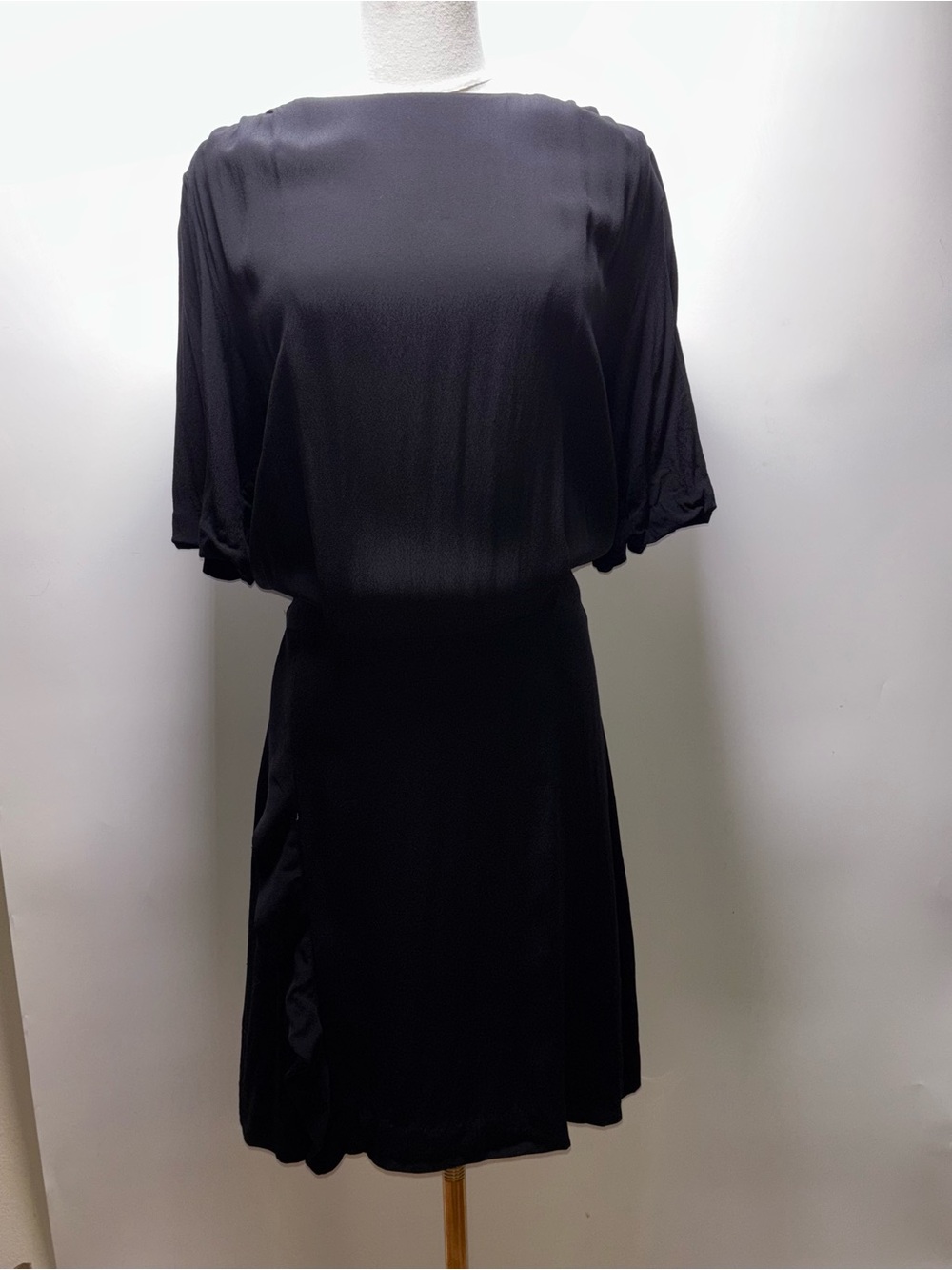 & Other Stories Black Midi Dress Size 8